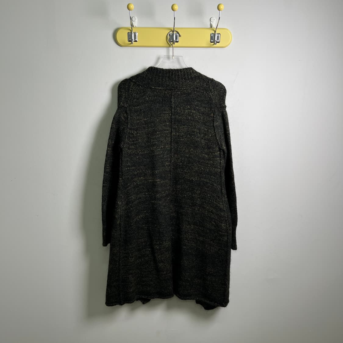 Y's 요지야마모토 카키 모헤어 오픈 롱 가디건 상품이미지2