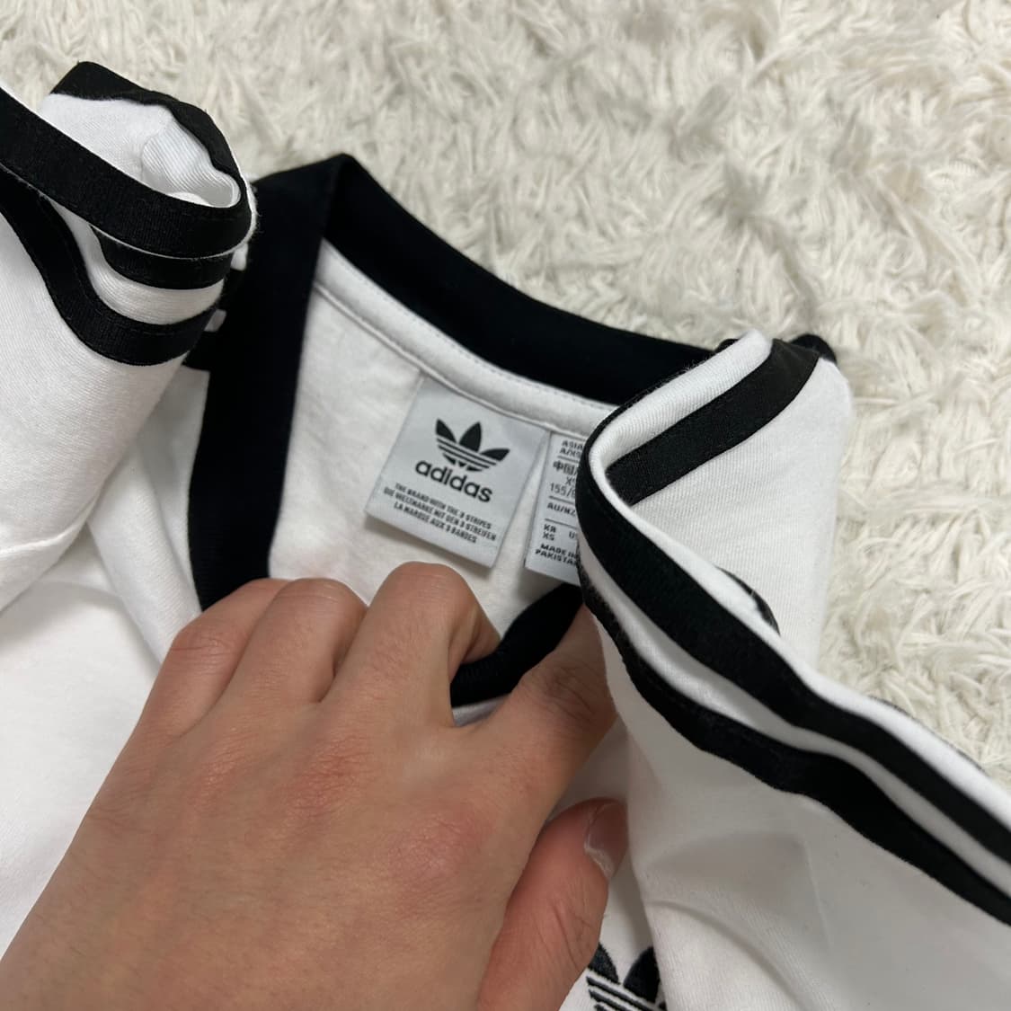 Adidas white ringer long-sleeve 상품이미지6