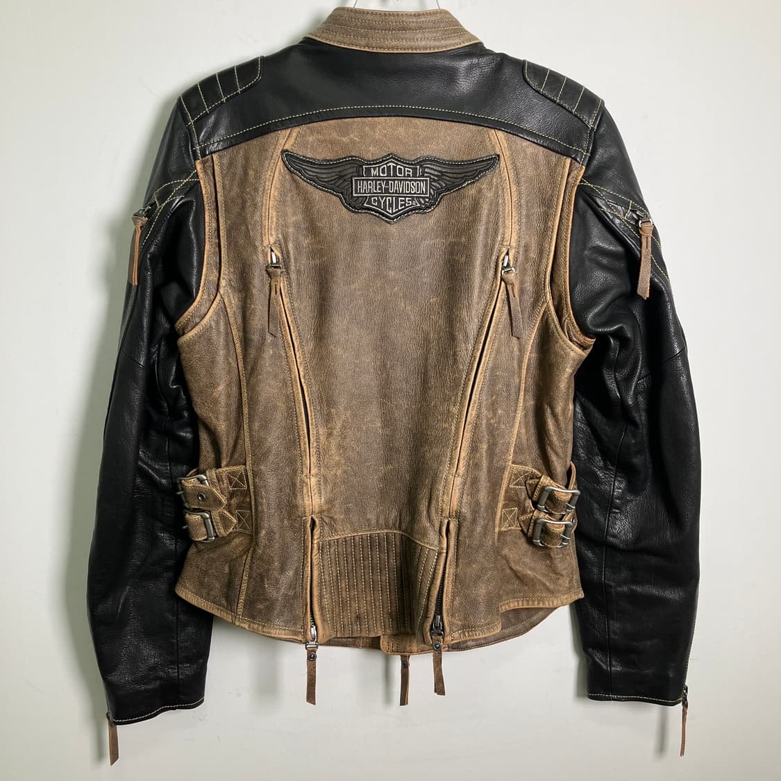 할리데이비슨 우먼스 캐피탈 카우 레더 바이커 자켓 M 상품이미지6