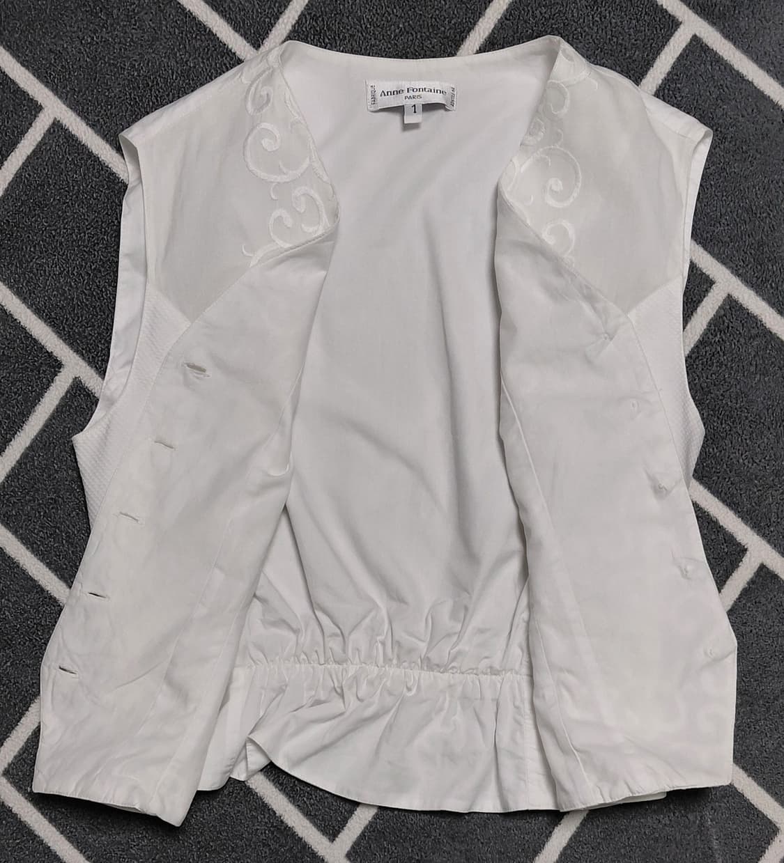 Anne Fontaine 화이트 자수 코튼 베스트 (사이즈 1) 상품이미지5
