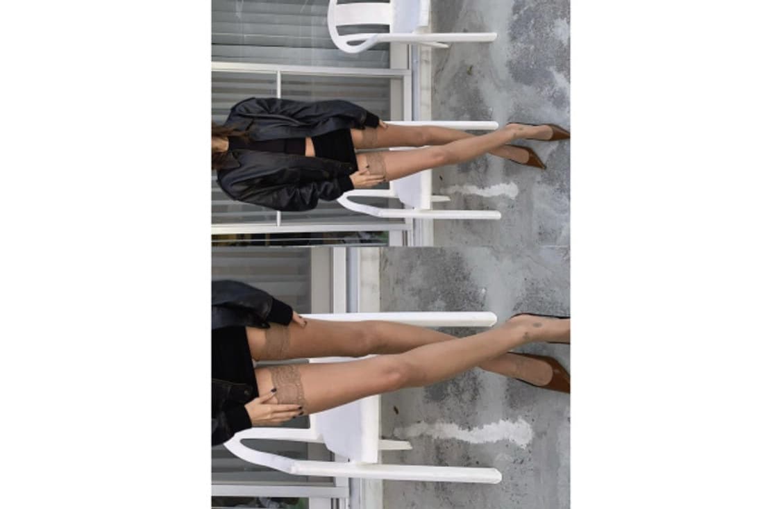 베이비랩 sheer lace knee socks (coffee) 상품이미지2