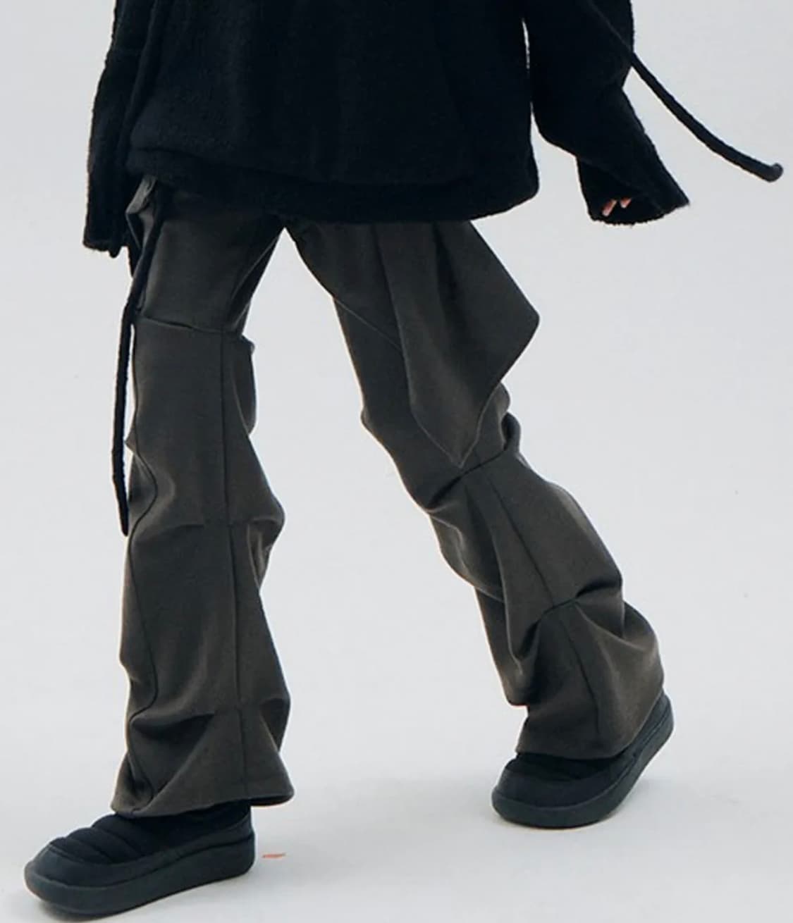 Wrap over Tuck Pants / Khaki 오호스 치마바지 상품이미지4