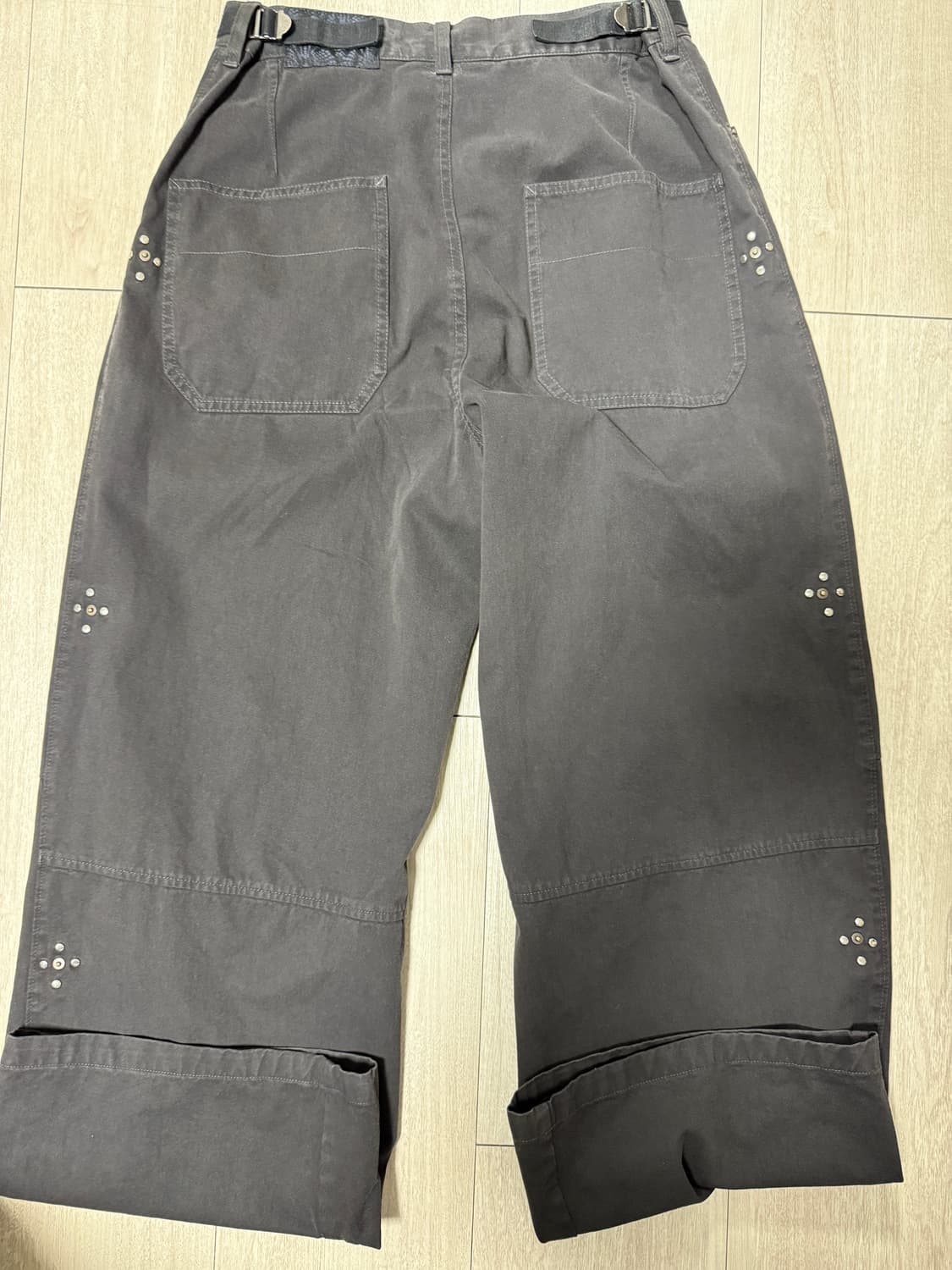 폴리테루 1011 고시마 팬츠 리벳 플라워 빈티지 차콜 상품이미지3