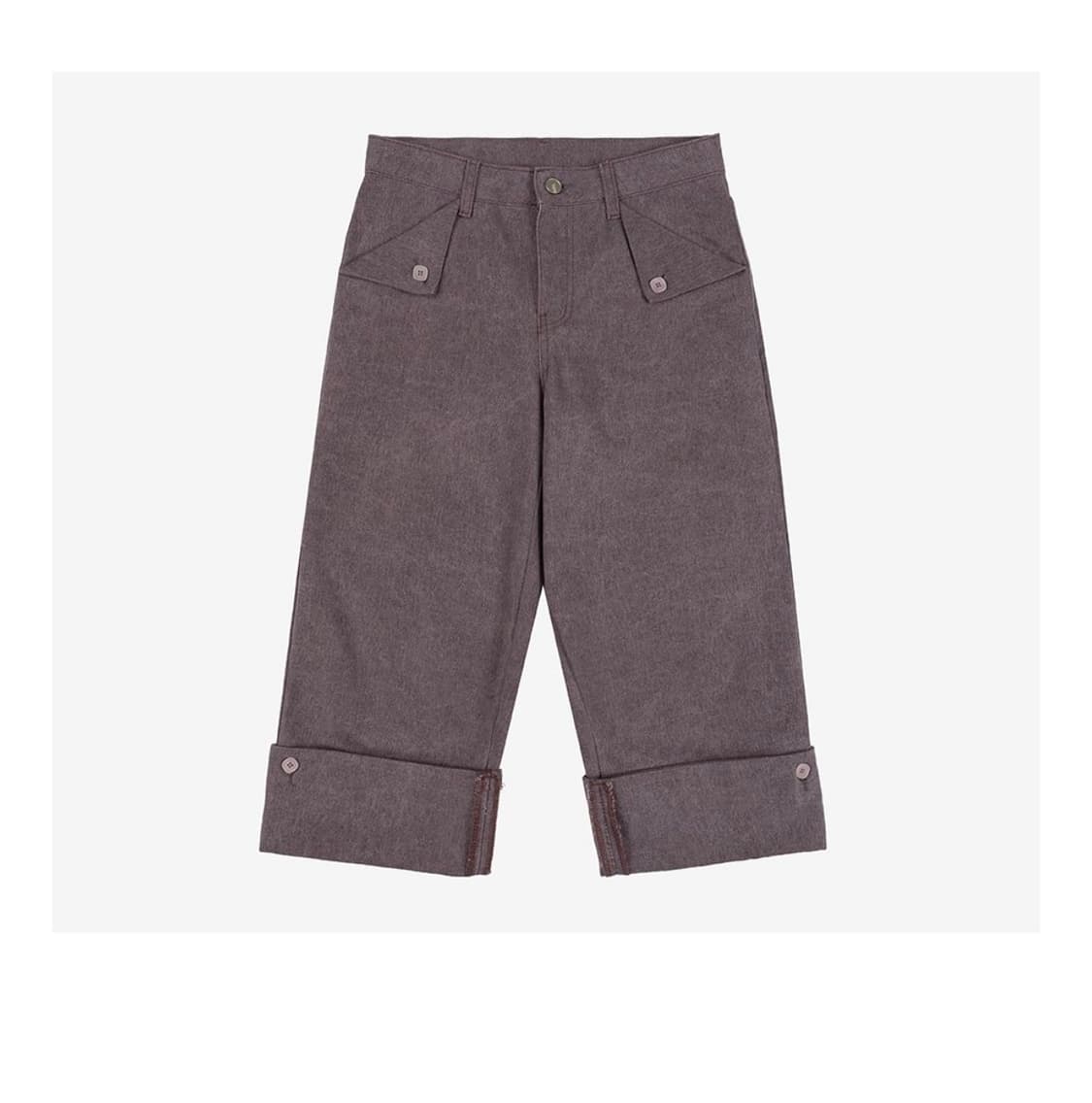 오피쉬 Fold Pocket Capri Pants, Purple 상품이미지2