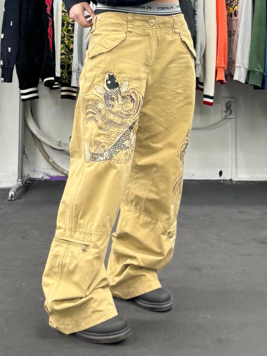 카라쿠리 타마시 오리엔탈 자수 팬츠 상품이미지2