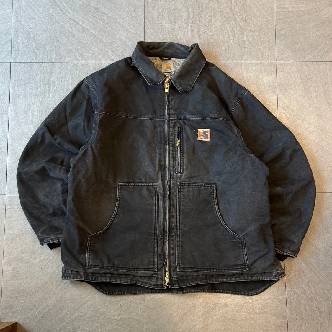 칼하트 정품 C61 블랙 덕 초어 자켓  상품이미지1