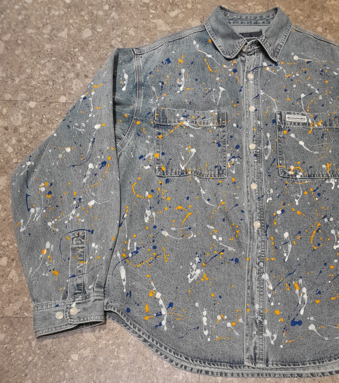 💥디스이즈네버댓 페인팅 데님셔츠 (XL)  상품이미지4