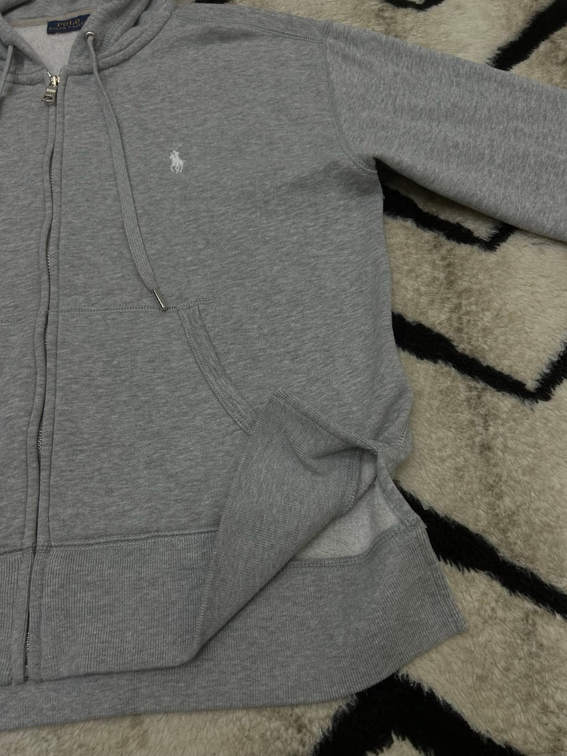 [S]폴로랄프로렌 트임 후드집업/그레이/기모 상품이미지4