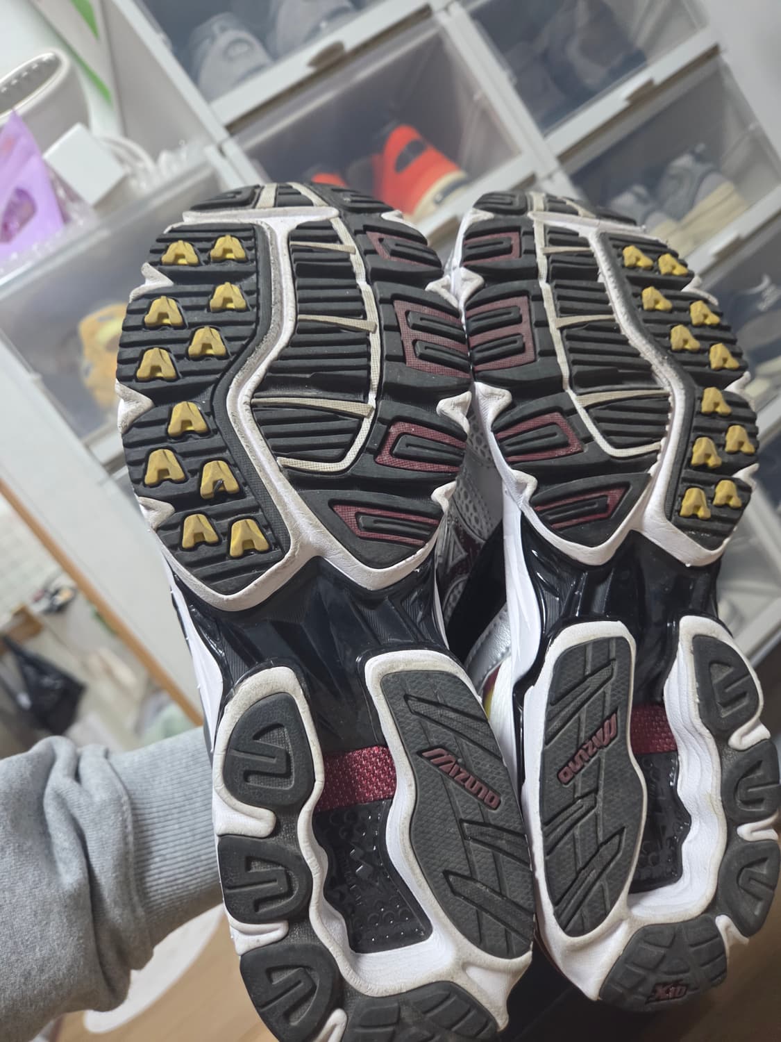 [270] 미즈노 웨이브 라이더 10 - 화이트:카베르네:실버 상품이미지5