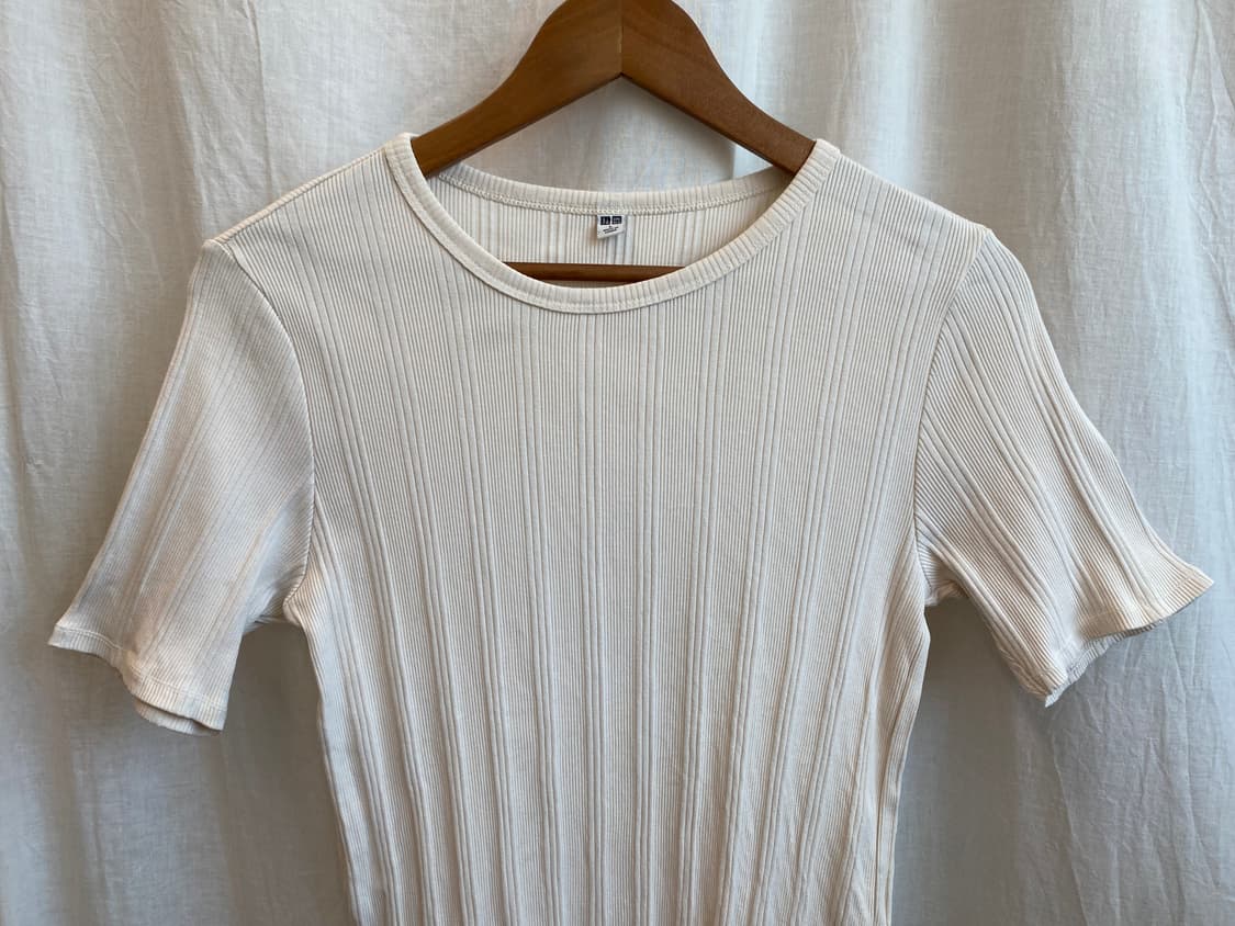 GU 골지 반팔티셔츠(L) 상품이미지3