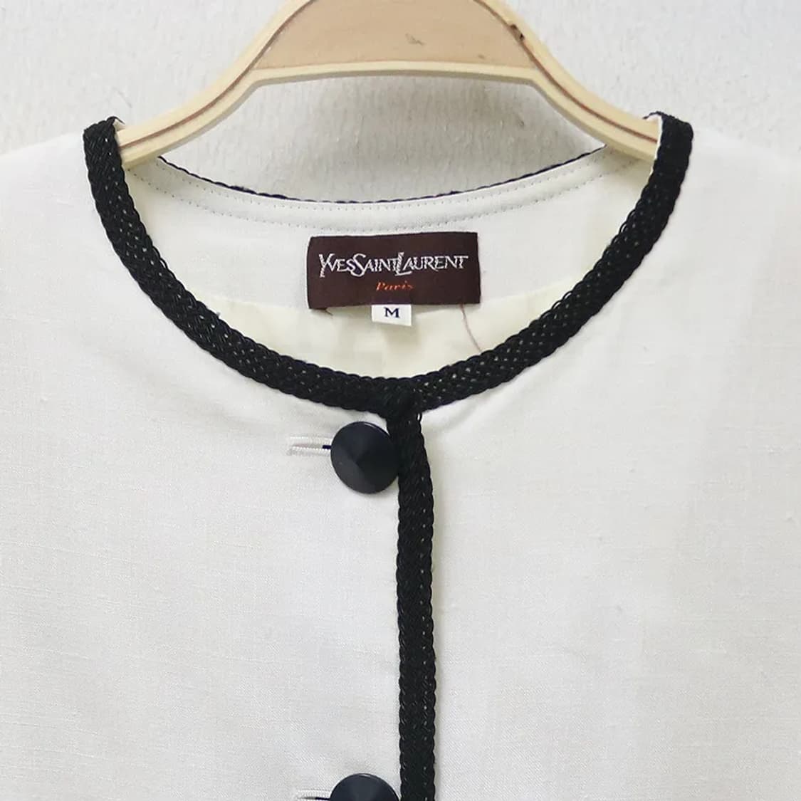 90'S 입생로랑 린넨 혼방 반크롭 자켓 65745 상품이미지5