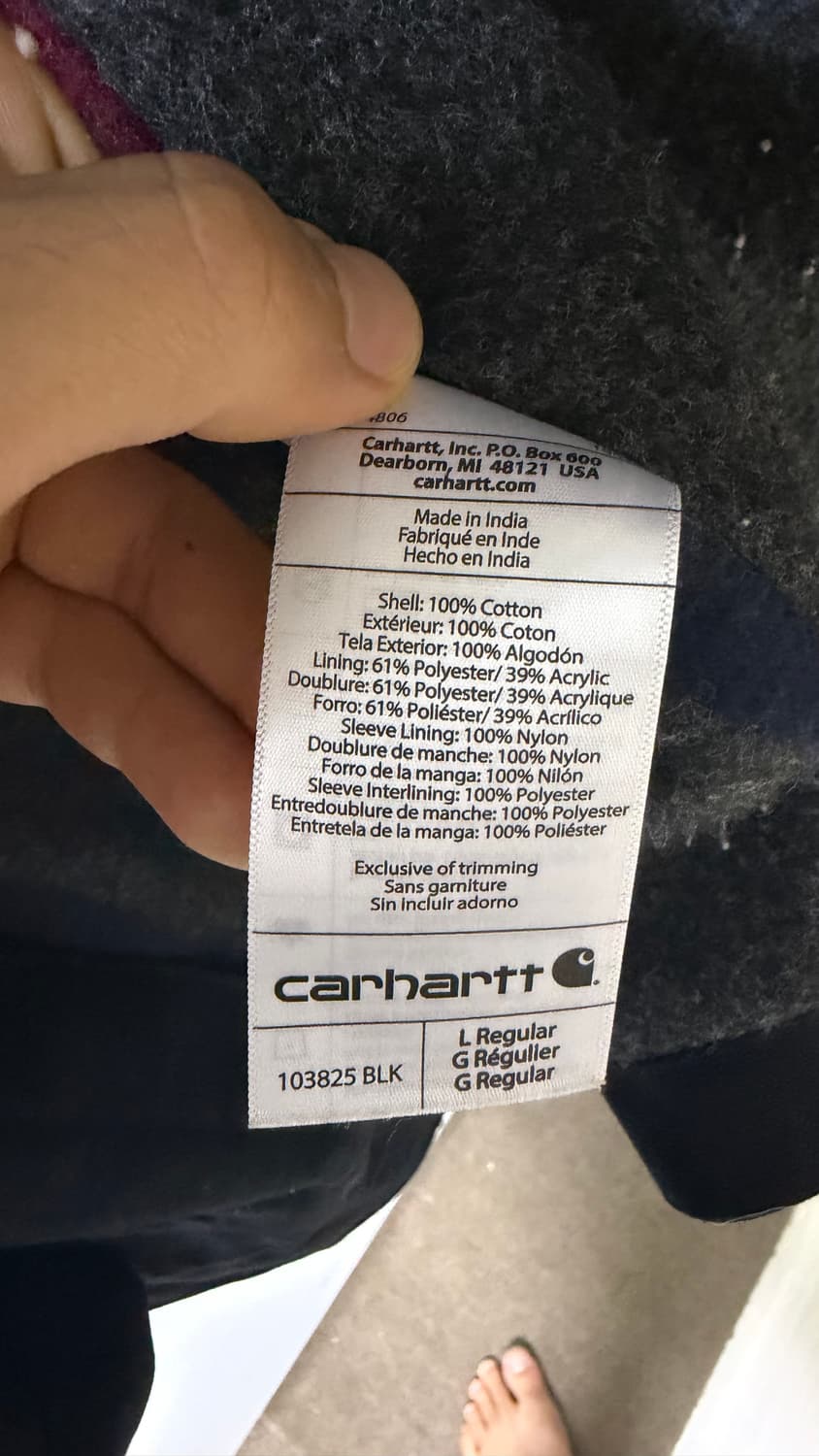 칼하트 초어 코트 블랭킷 Loose Fit L사이즈 상품이미지4