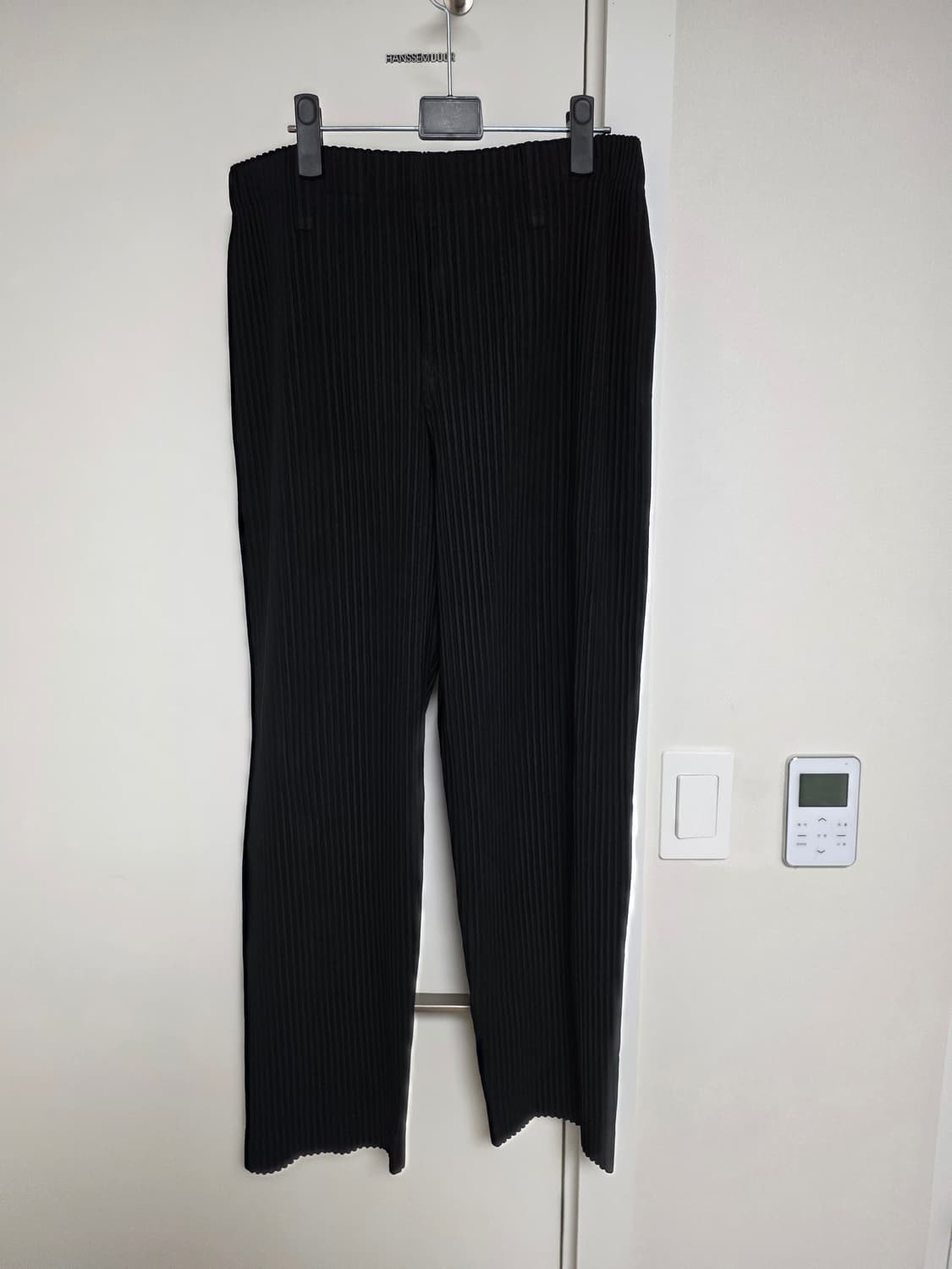 옴므플리세/JF150 스트레이트 팬츠 블랙/2 상품이미지1