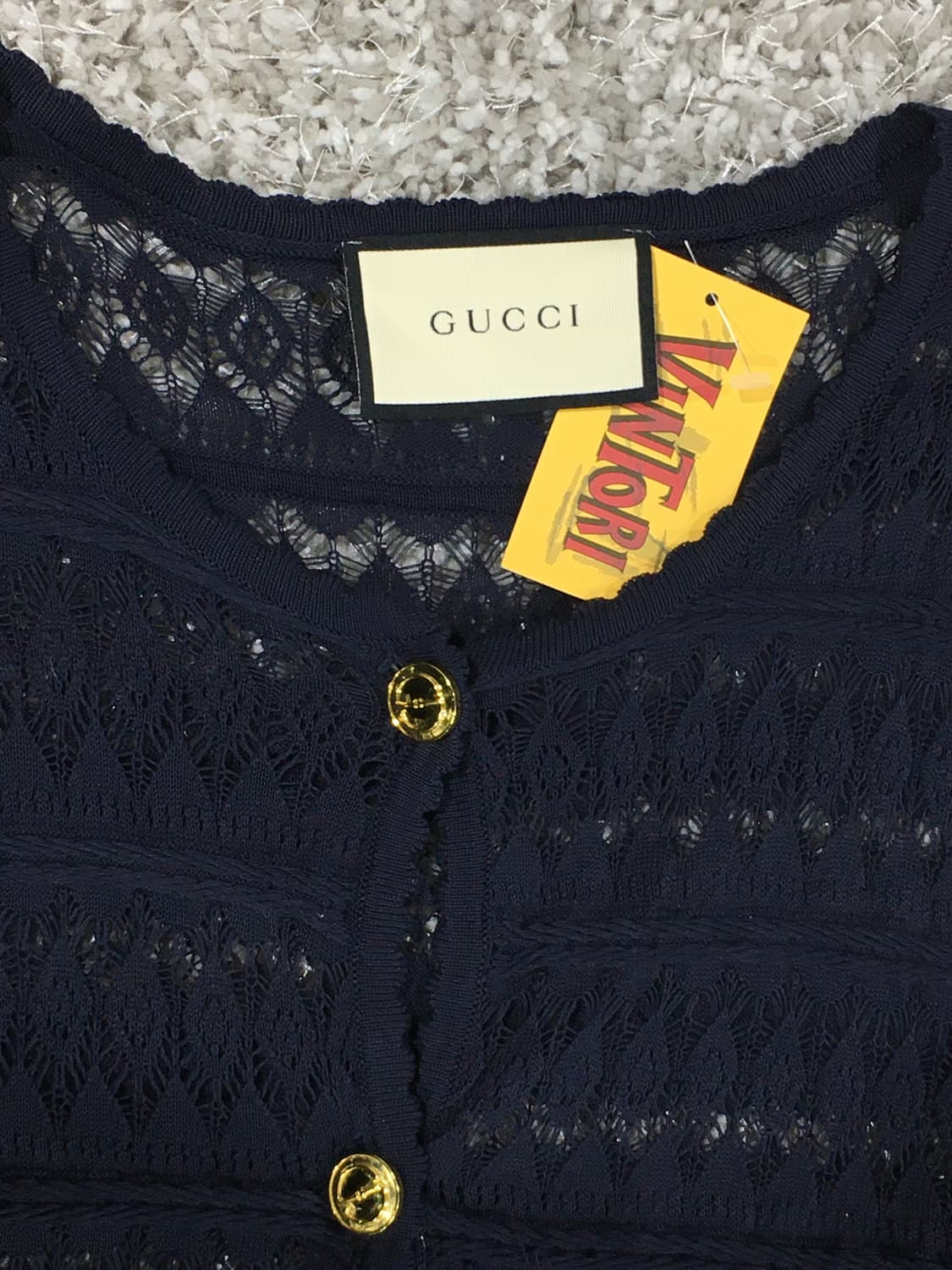 구찌 네이비 니트 가디건 상품이미지5
