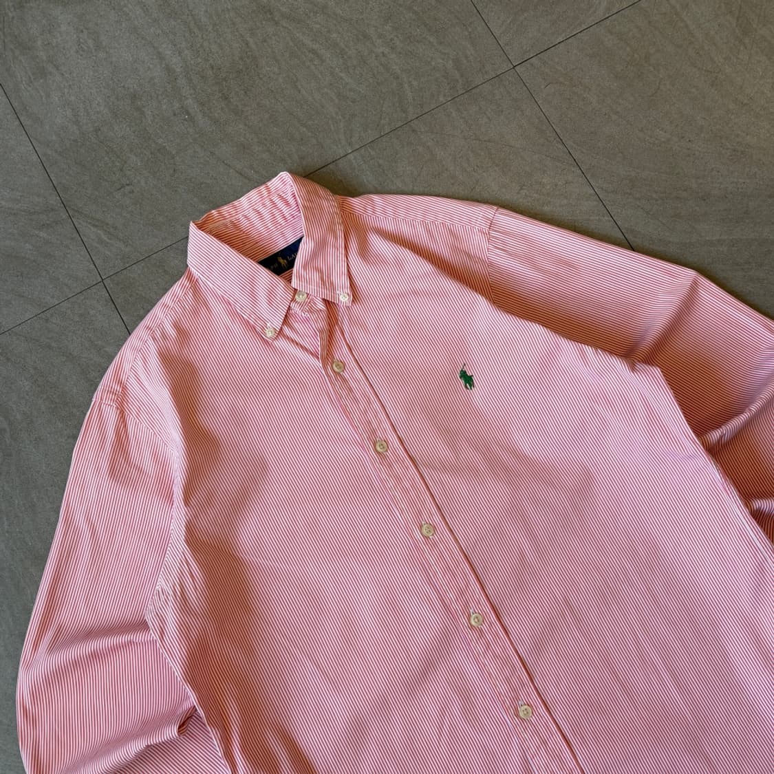 폴로 정품 레드 체크 클래식 로고 셔츠 상품이미지2