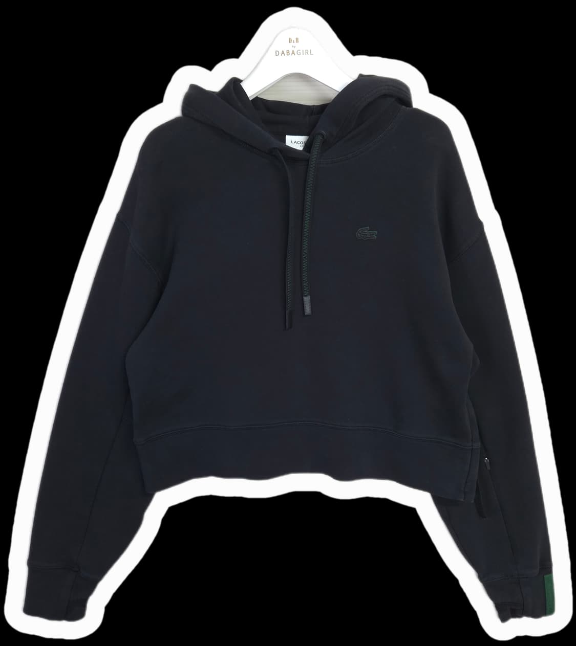 여 55 라코스테 A급 크롭 후드티셔츠  상품이미지1