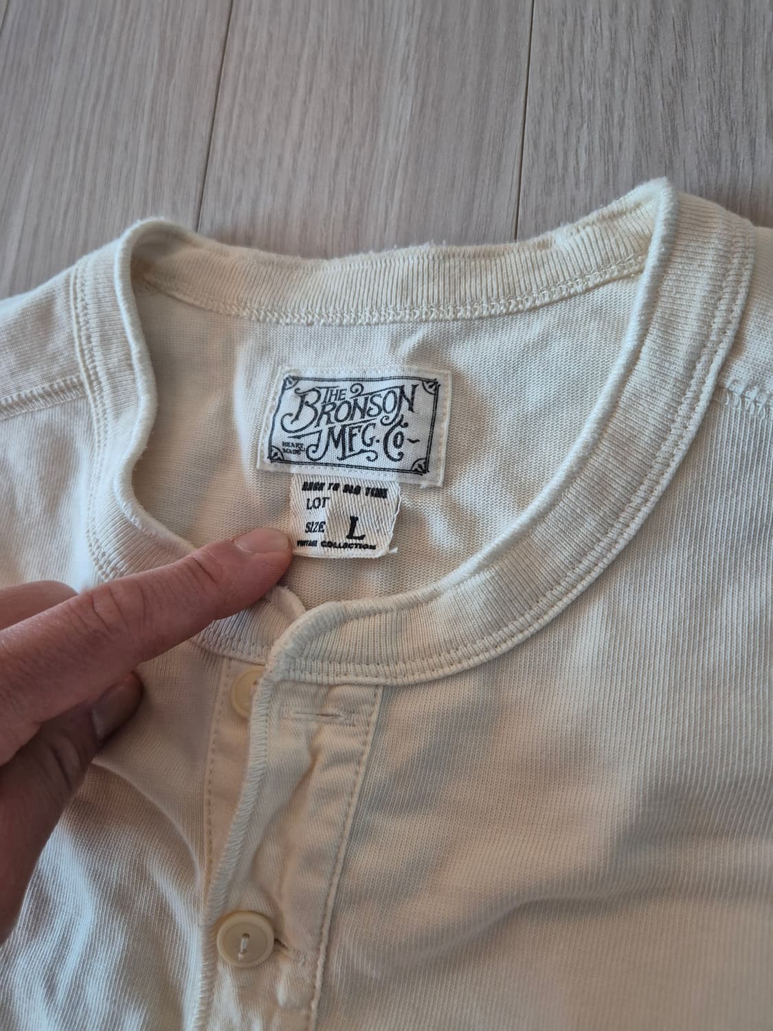 브론슨 긴팔 헨리넥 아이보리 (L) 상품이미지2