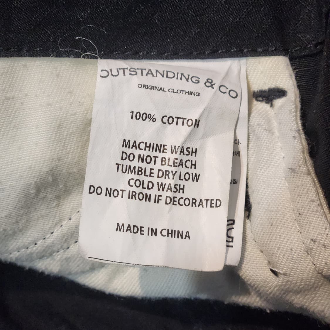 아웃스탠딩 블랙 멀티포켓 카고팬츠 (L) 상품이미지3