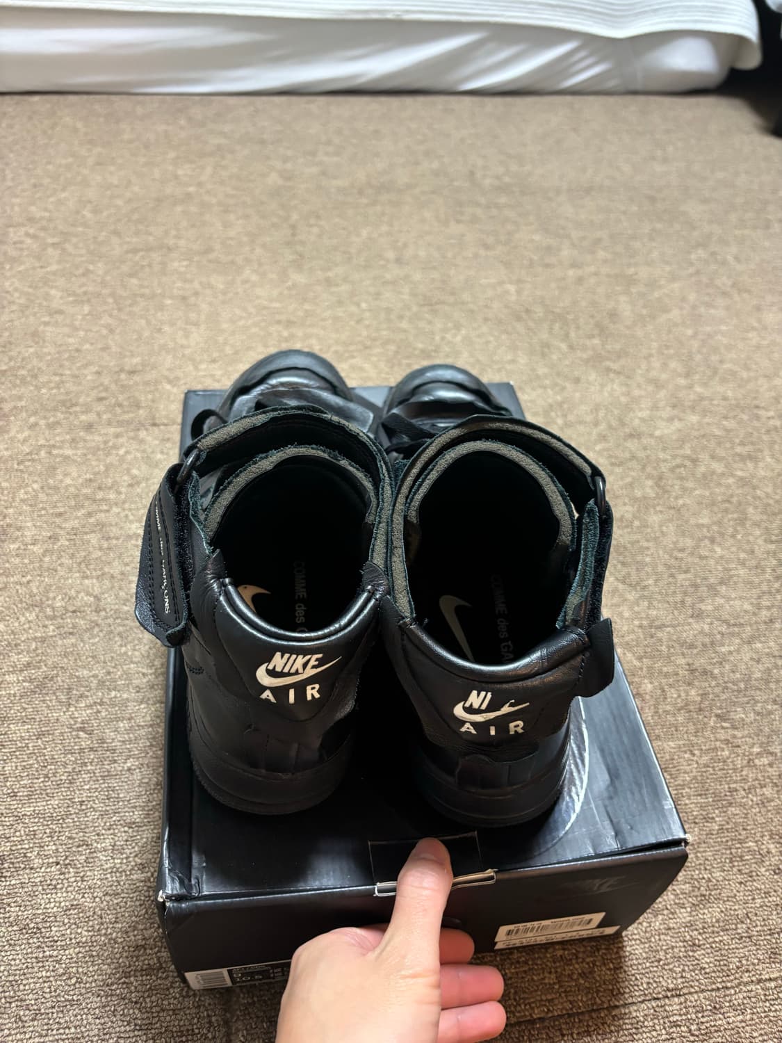 꼼데가르송(CDG) 나이키 에어포스 미드 블랙 270 상품이미지4