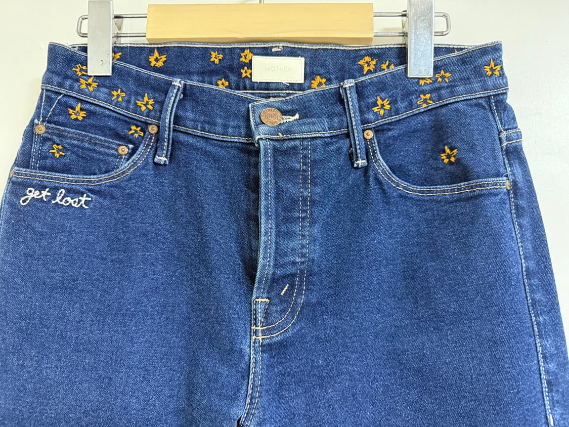 마더MOTHER 썬플라워 자수 진 25 상품이미지3