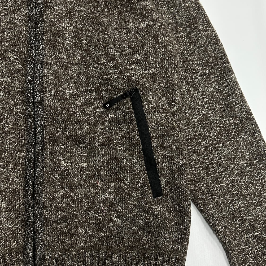 브라운 초코맛 니트 집업 가디건 핀터 일본빈티지  겨울 베이직 가디건 상품이미지4