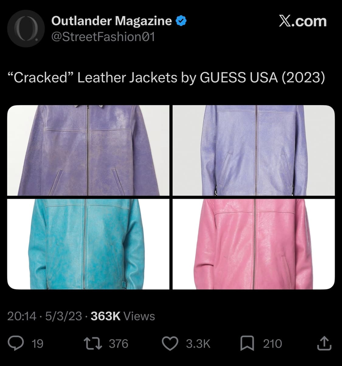 [XXL] GUESS USA crackle leather jacket 상품이미지2