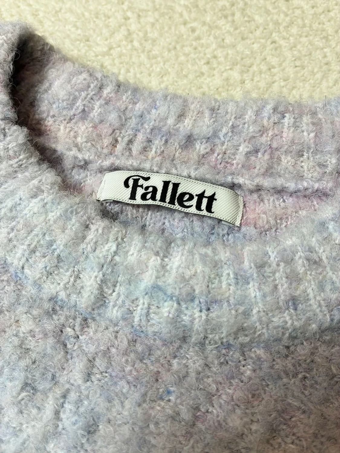 팔렛 FALLETT 24FW 그라데이션 부클 라벤더 니트 PN6399 상품이미지4