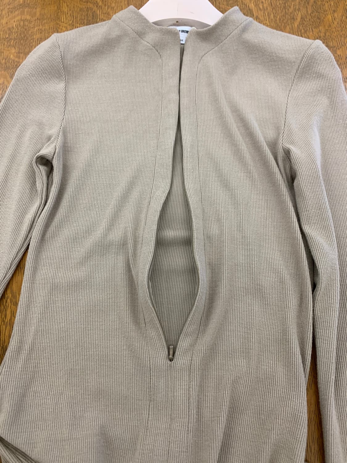 슬림핏 립 반집업 긴팔 ribbed halfzip longsleeve 상품이미지5
