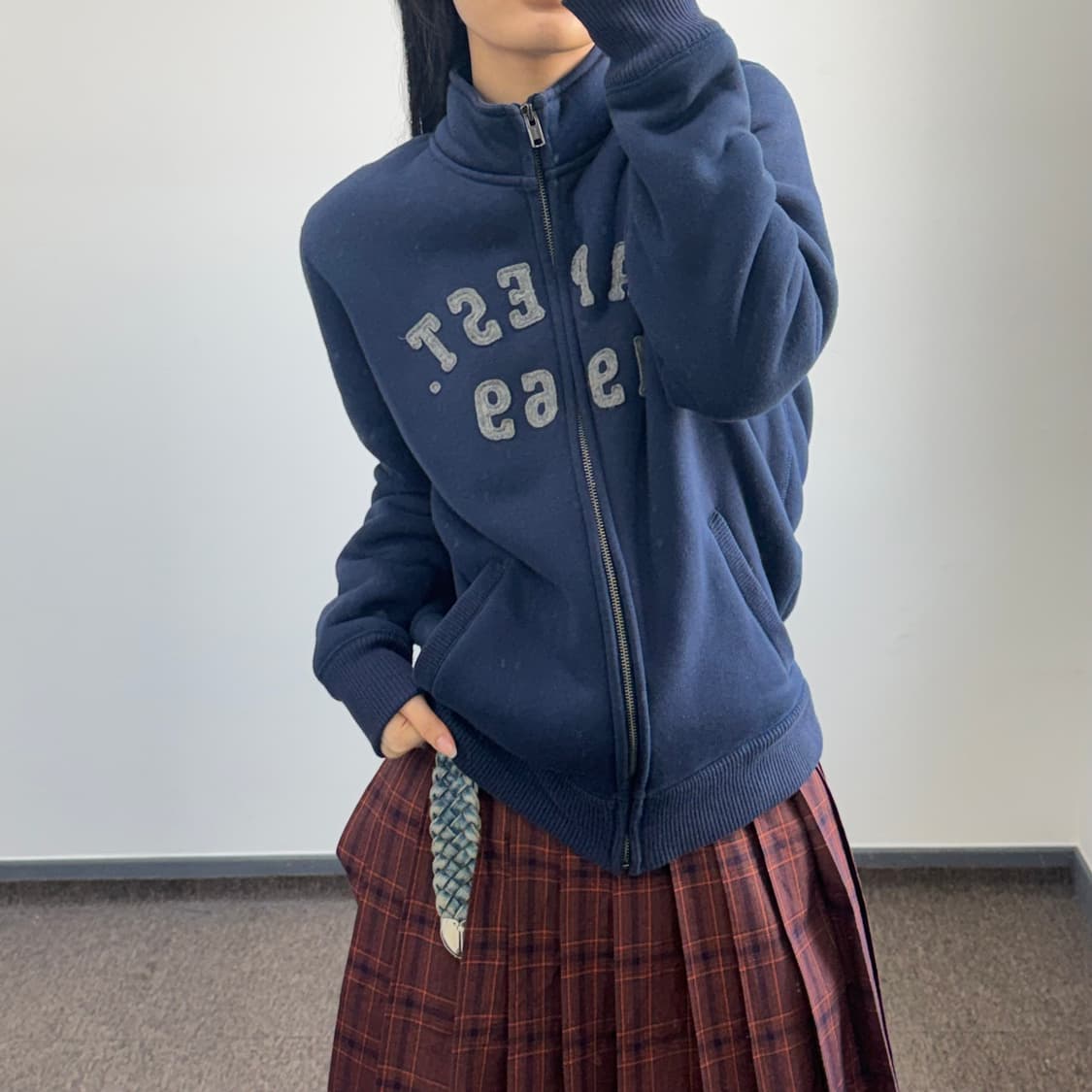 Gap 갭 기모 네이비 후드집업  상품이미지2