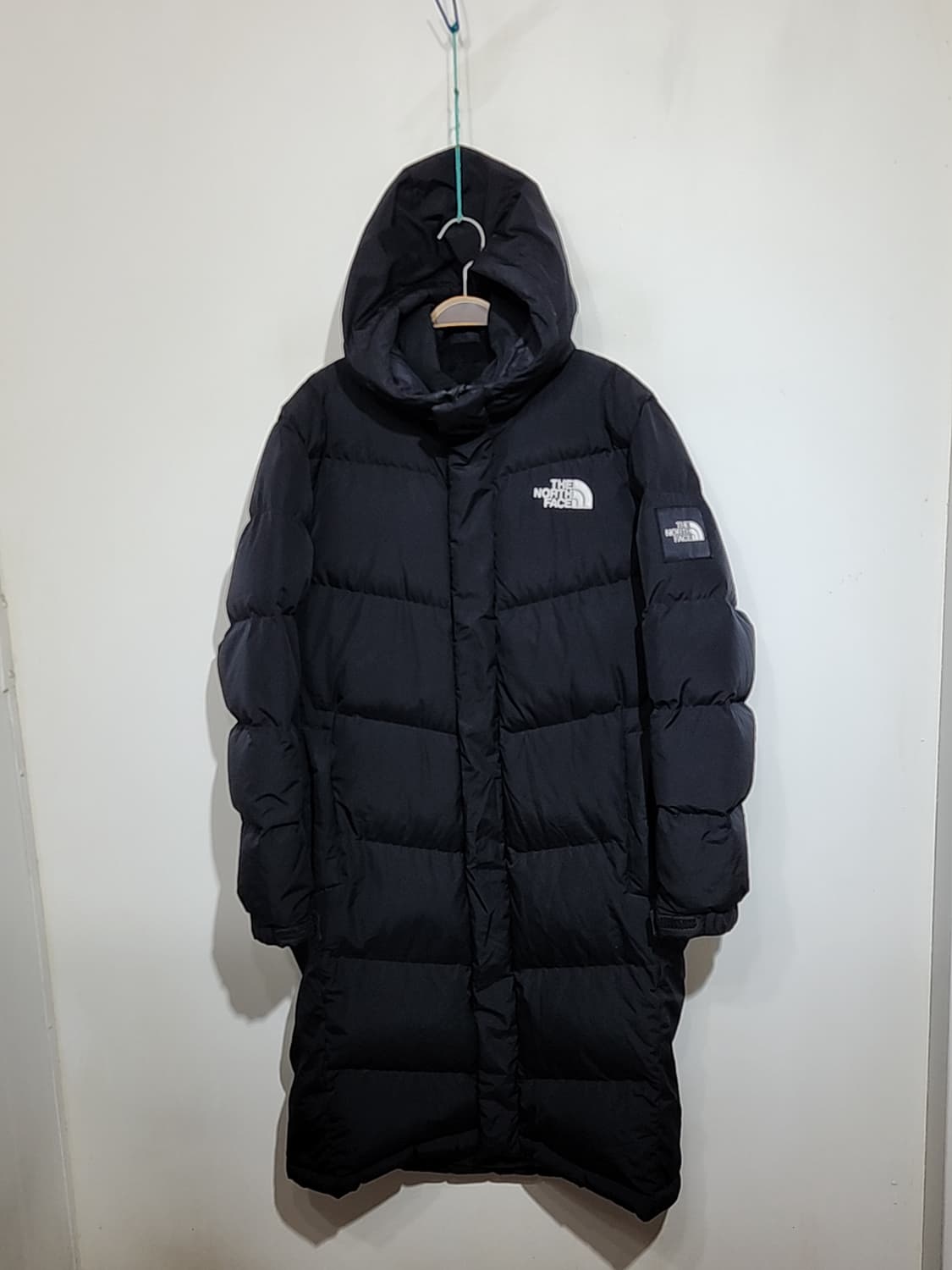 (L) 노스페이스 롱패딩 점퍼 블랙 거위털 구스다운 후드코트  상품이미지1