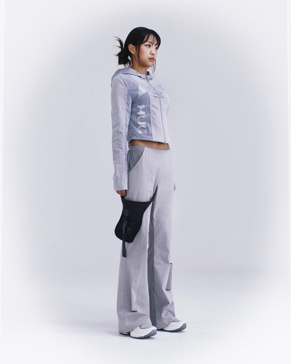 Garter belt wide pants Gray 상품이미지2