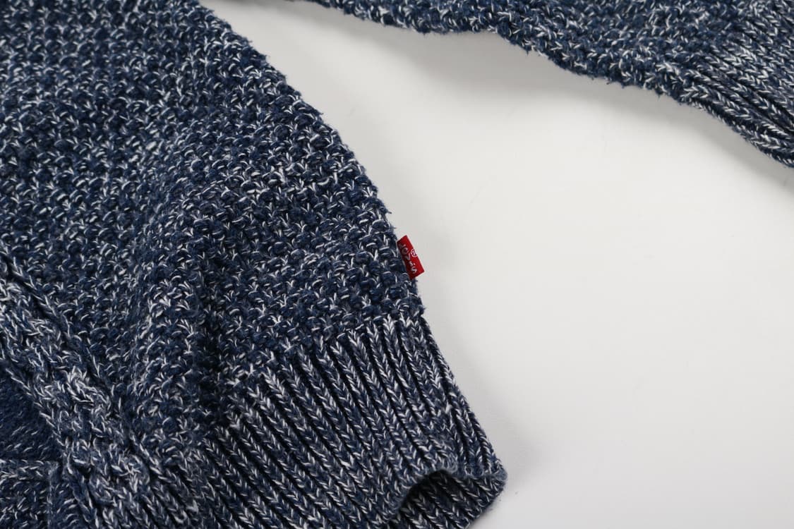 [L] 리바이스 블루 코튼 아란 니트 스웨터 상품이미지3