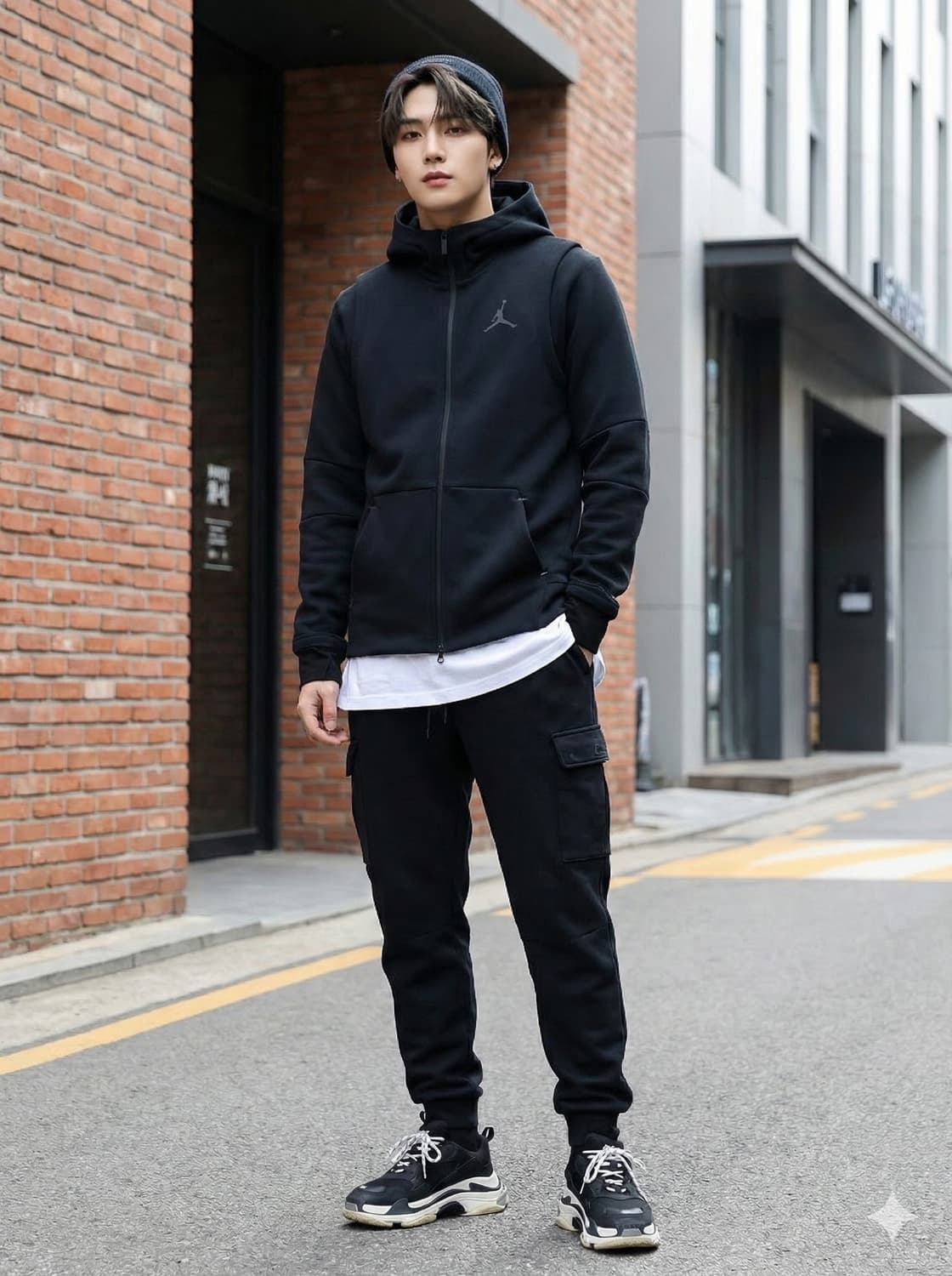 조던 넥&핸드 블랙 후드집업_S 상품이미지1