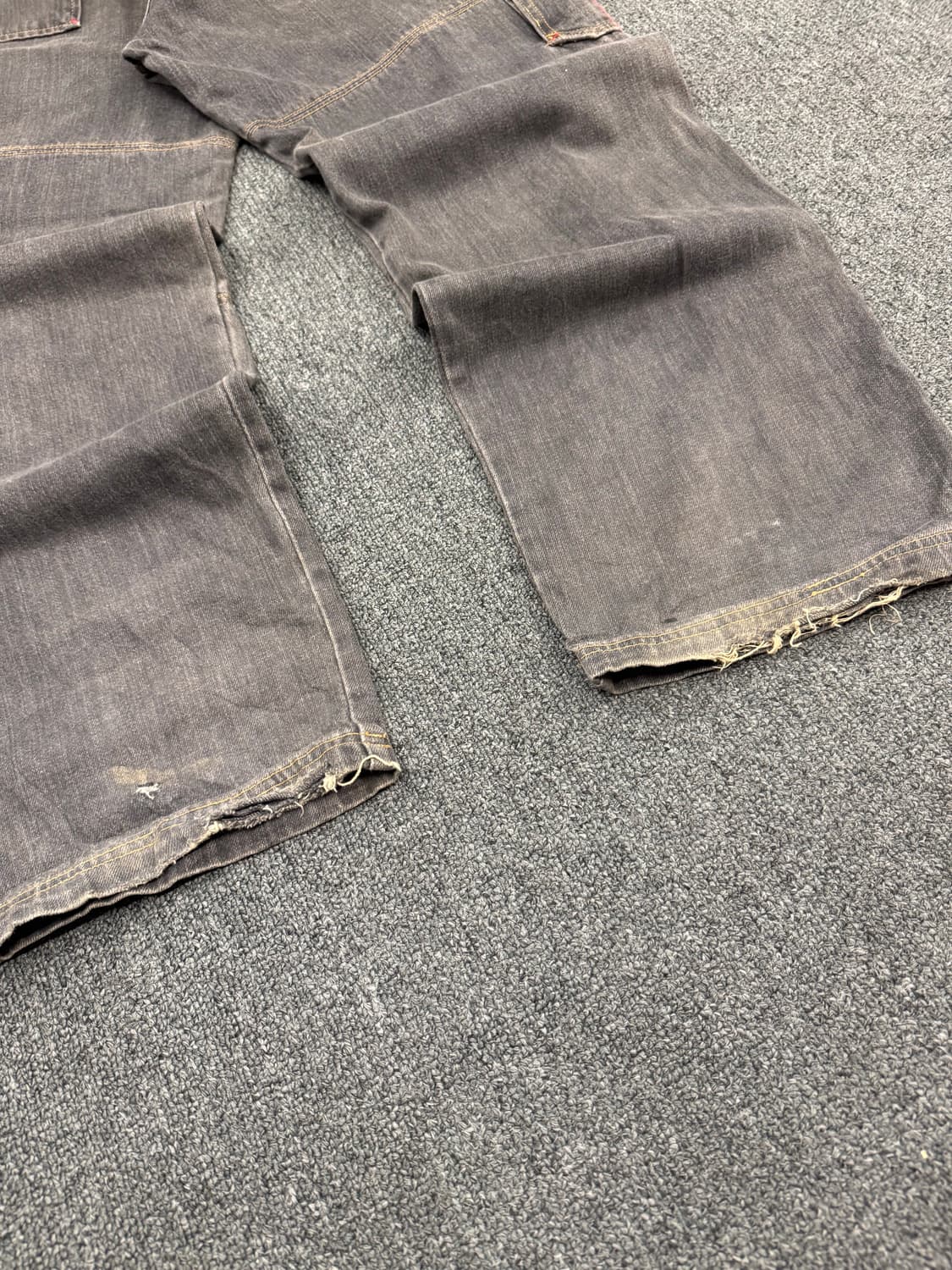 L)PIKO 빈티지 자수&프린팅 흑청 카고팬츠 상품이미지10