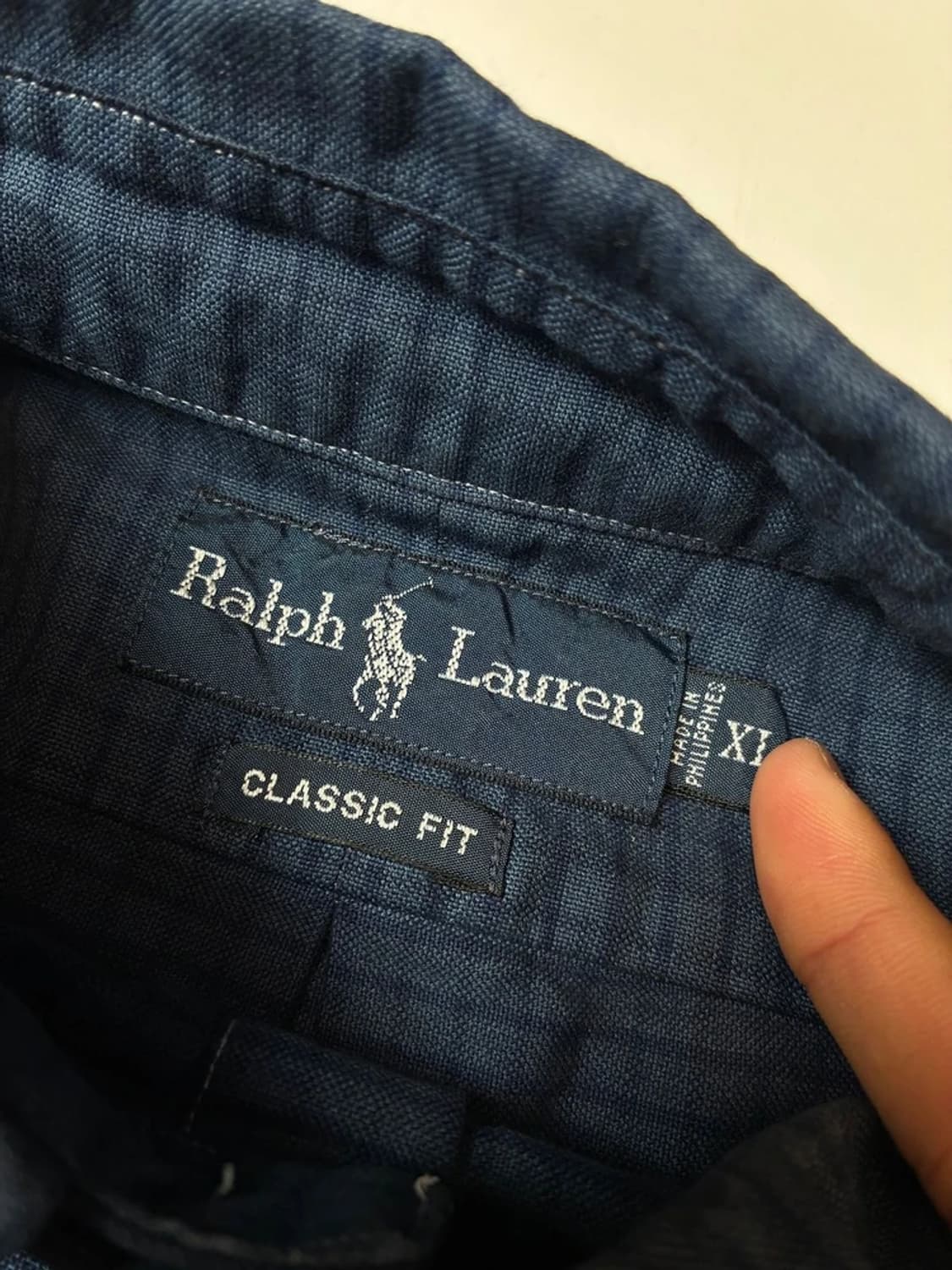 폴로 랄프로렌 00's 블루 마이크로 체크 반팔 셔츠 PN9009 상품이미지7