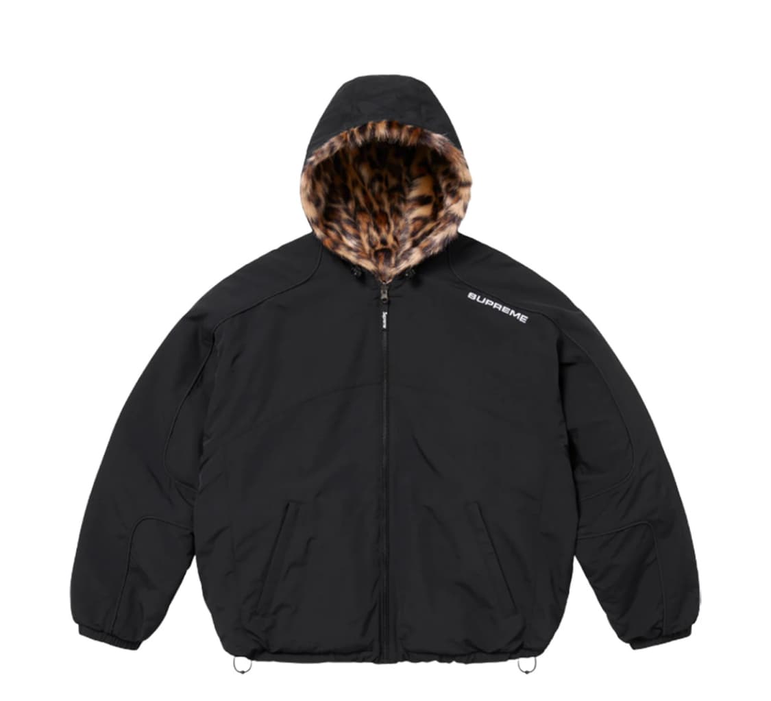 당일배송) L 슈프림 포우 퍼 리버시블 후드 트랙 자켓 털 아우터 상품이미지4