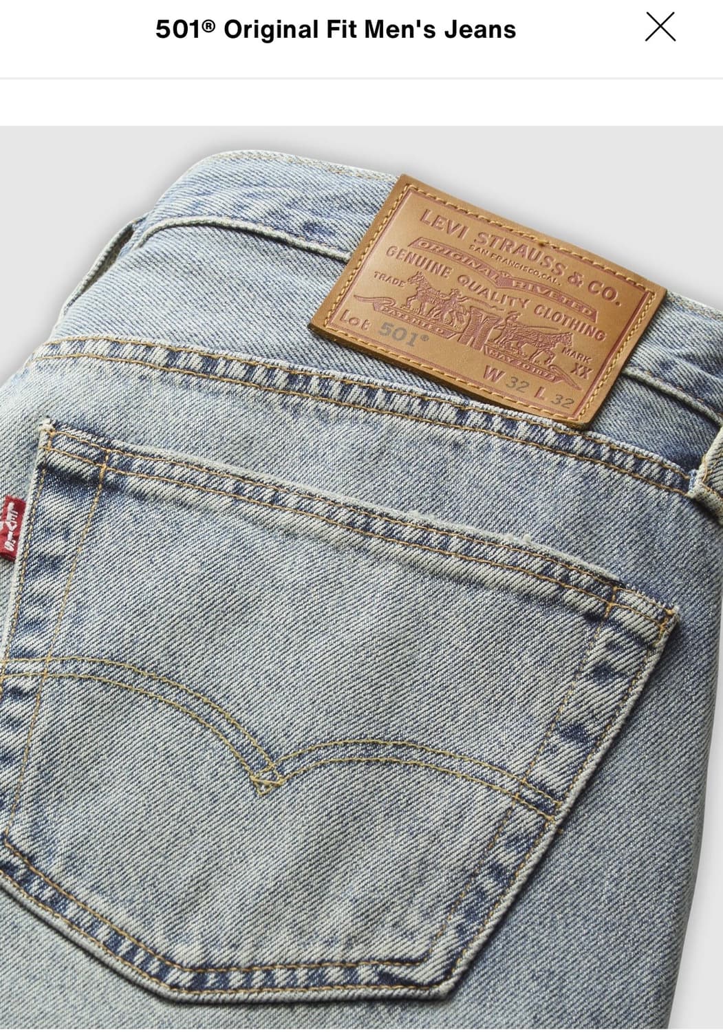 리바이스 프리미엄 501 데님 팬츠 새상품 상품이미지7