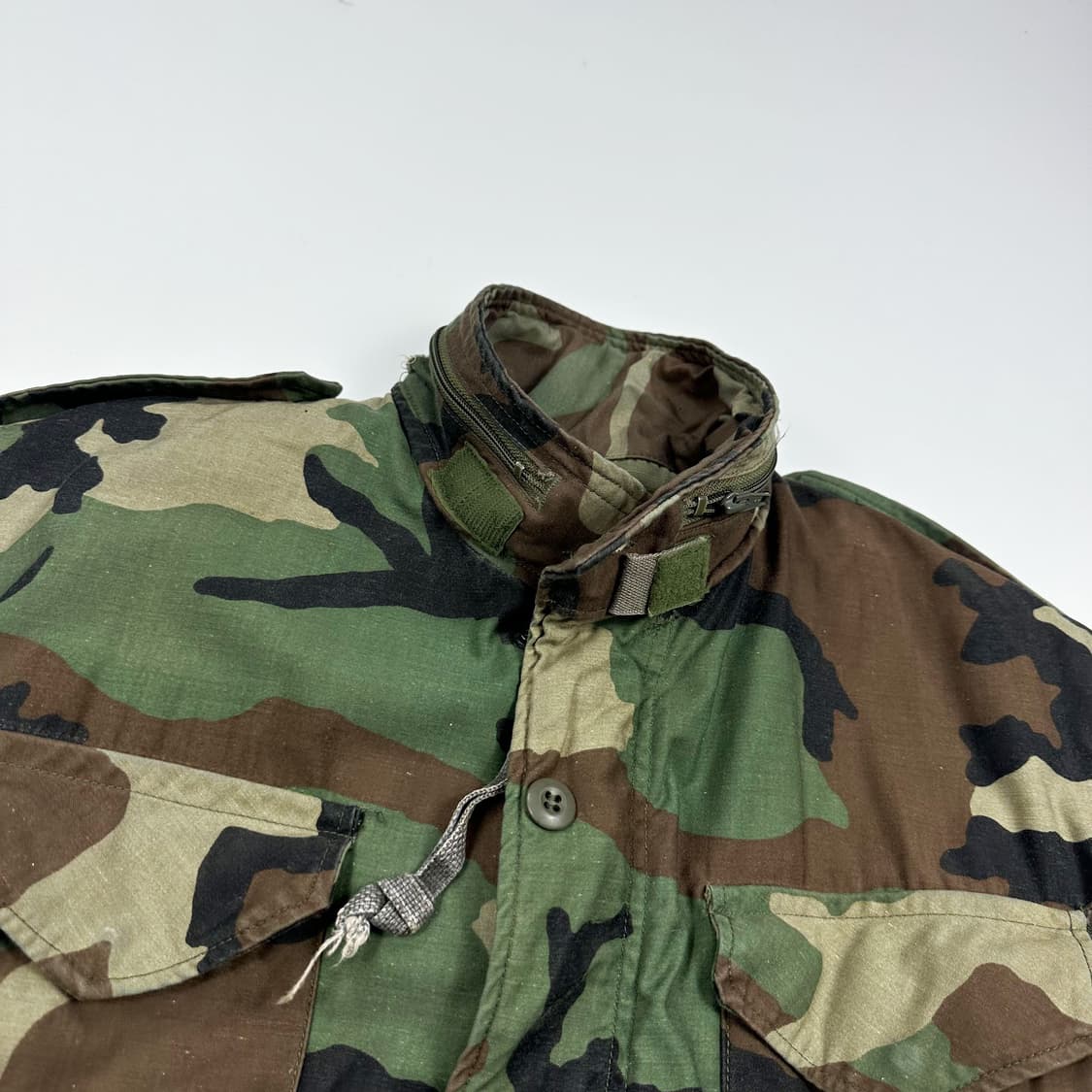 82년 오리지널 미군 m-65 필드자켓 우드랜드 S/S 상품이미지3