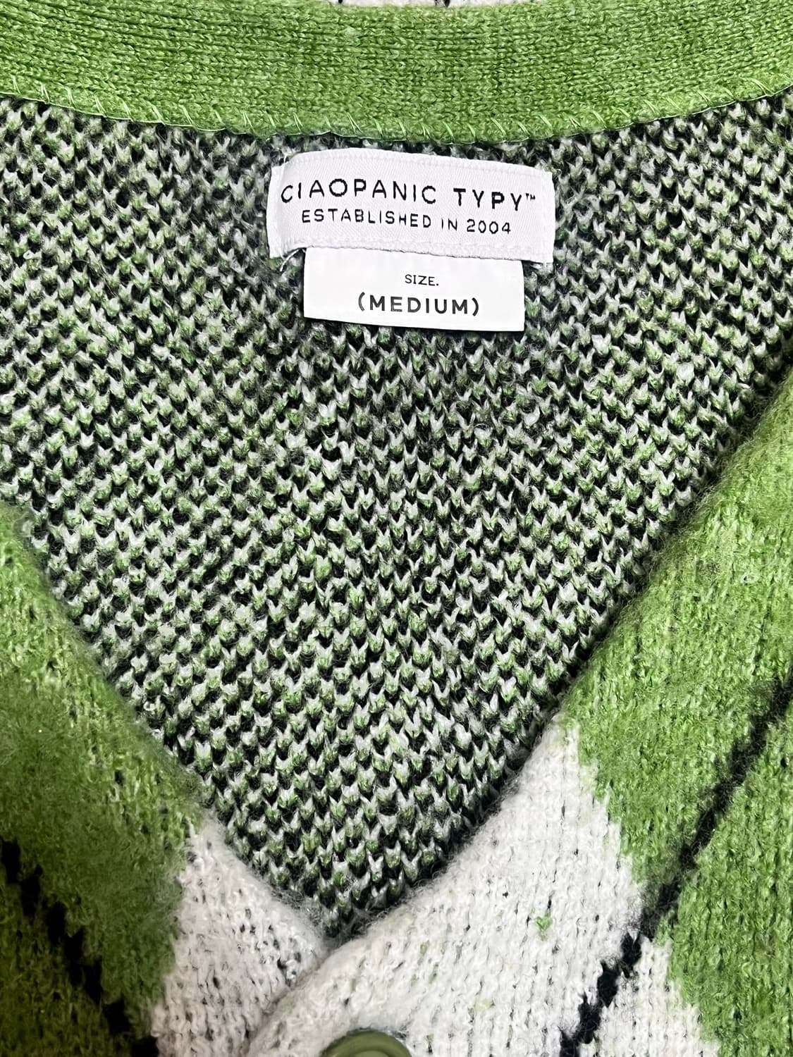 풋사과 아가일 포근 가디건 상품이미지3