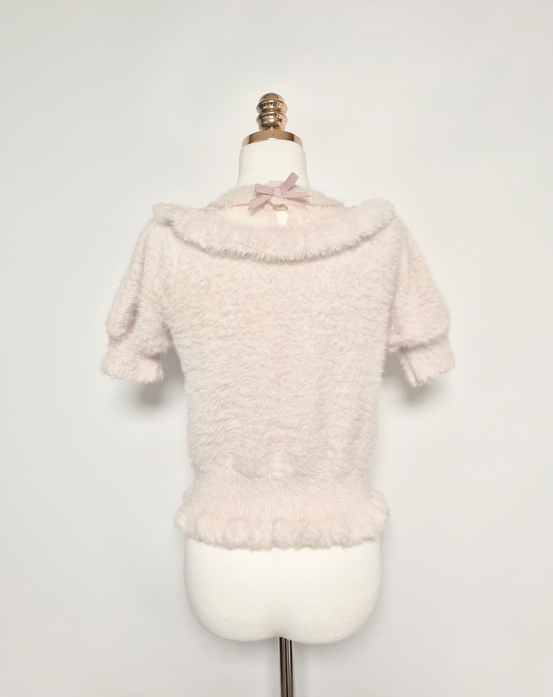 리즈리사 앙고라 니트 리본 갸루 양산형 러블리 핑크니트 상품이미지4