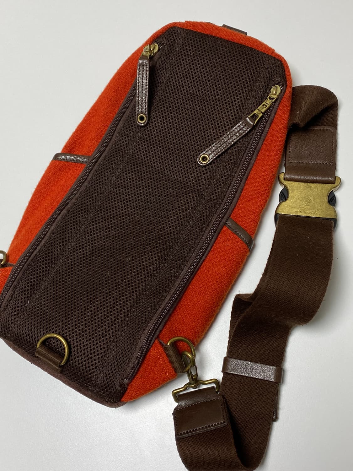 마스터피스 MSPC 해리스트위드 덴시티 크로스백 오렌지 상품이미지2