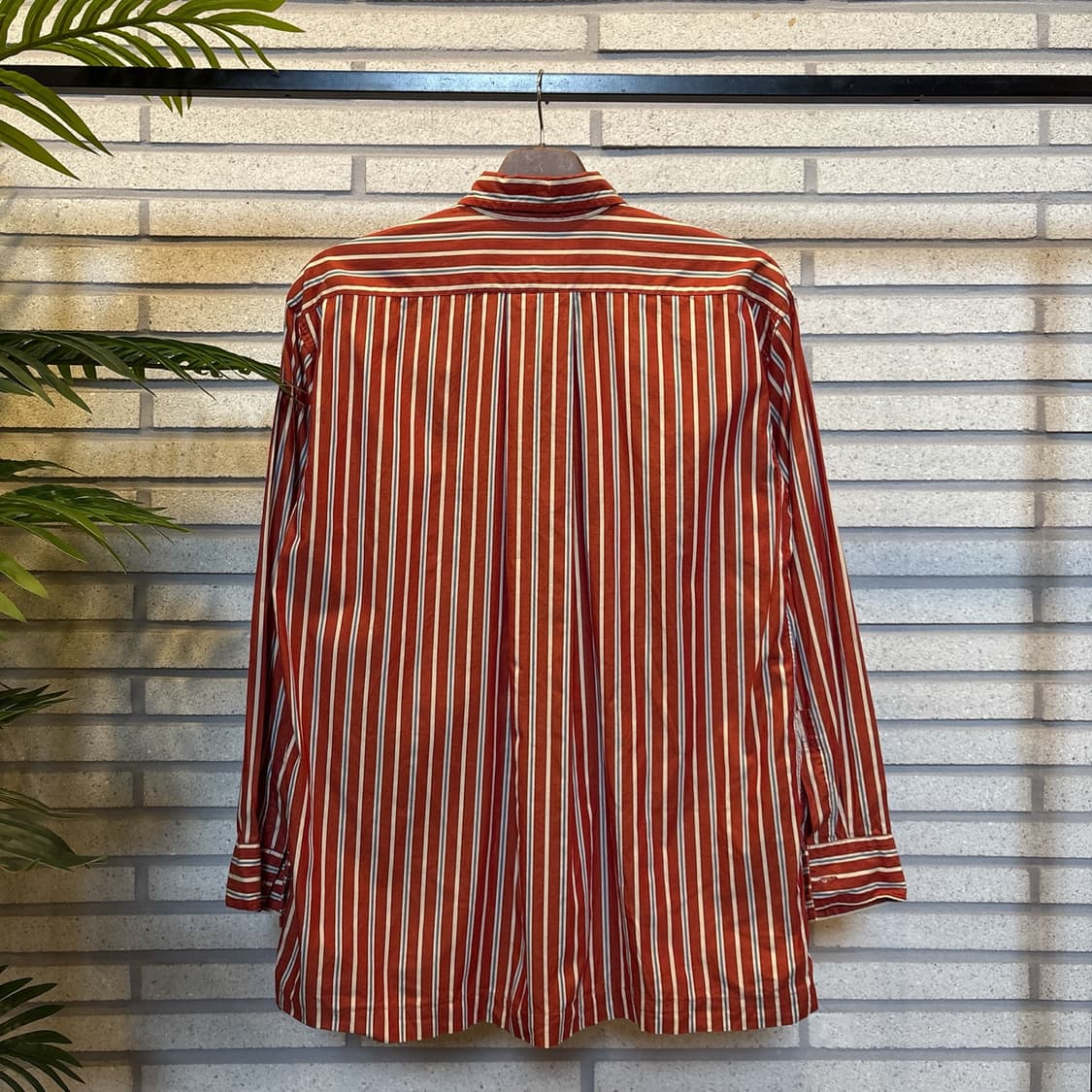 폴스미스 멀티 스프라이프 셔츠 롱 라인 디테일 오렌지 상품이미지3