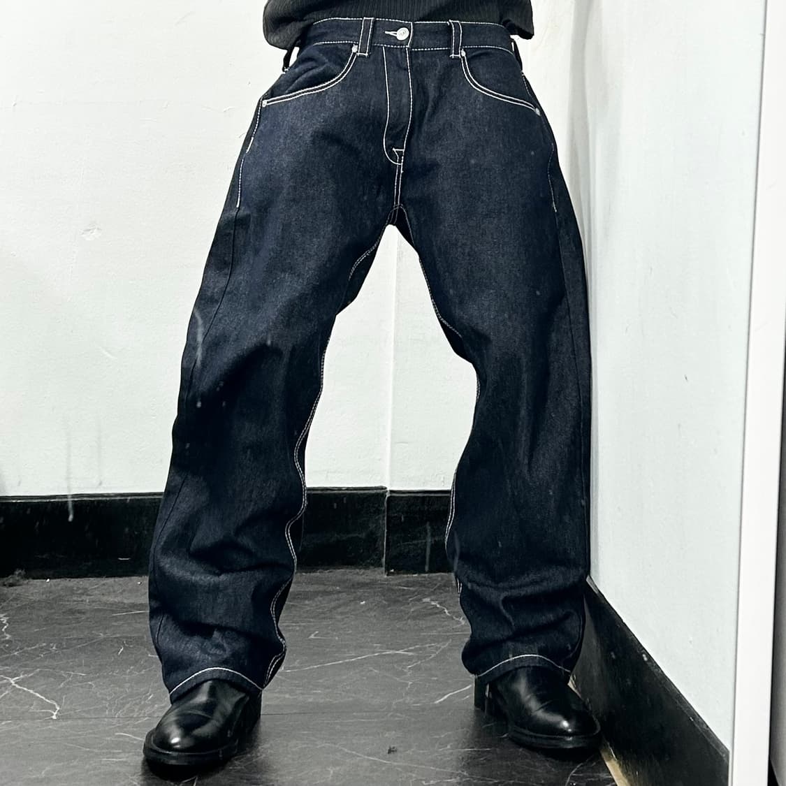 트루릴리전 세이프티 생지 데님 팬츠 상품이미지4