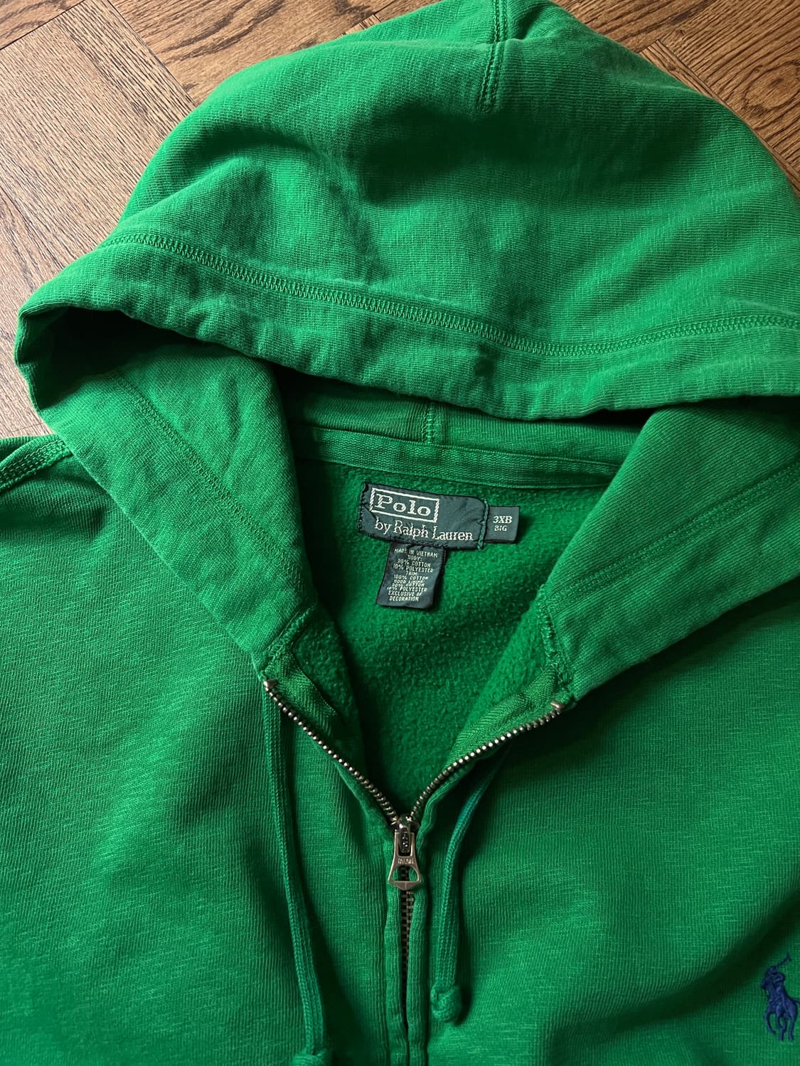 [3XL]폴로 랄프로렌 빅사이즈 그린 후드 집업 상품이미지2