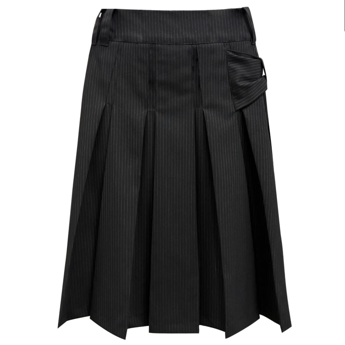 체메씨 SIDE BOW PANEL PLEATS SKIRT (BLACK) 상품이미지1