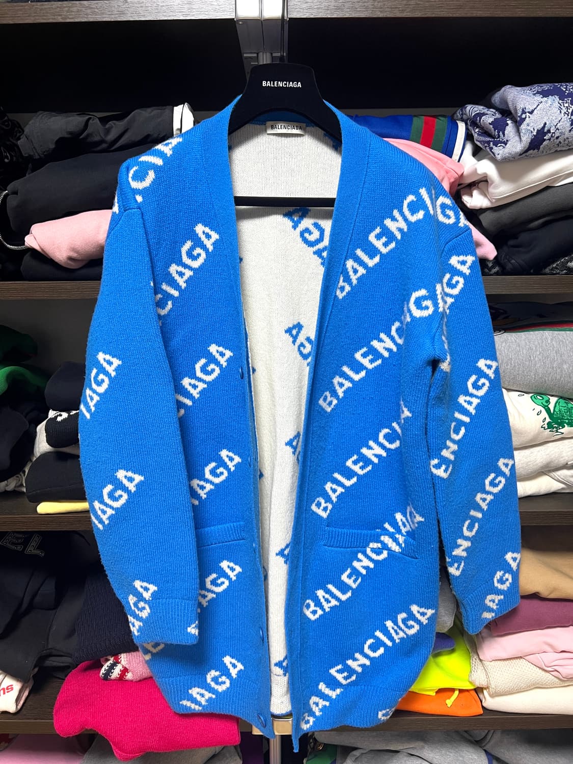 20 S/S 발렌시아가 멀티로고 가디건 상품이미지3
