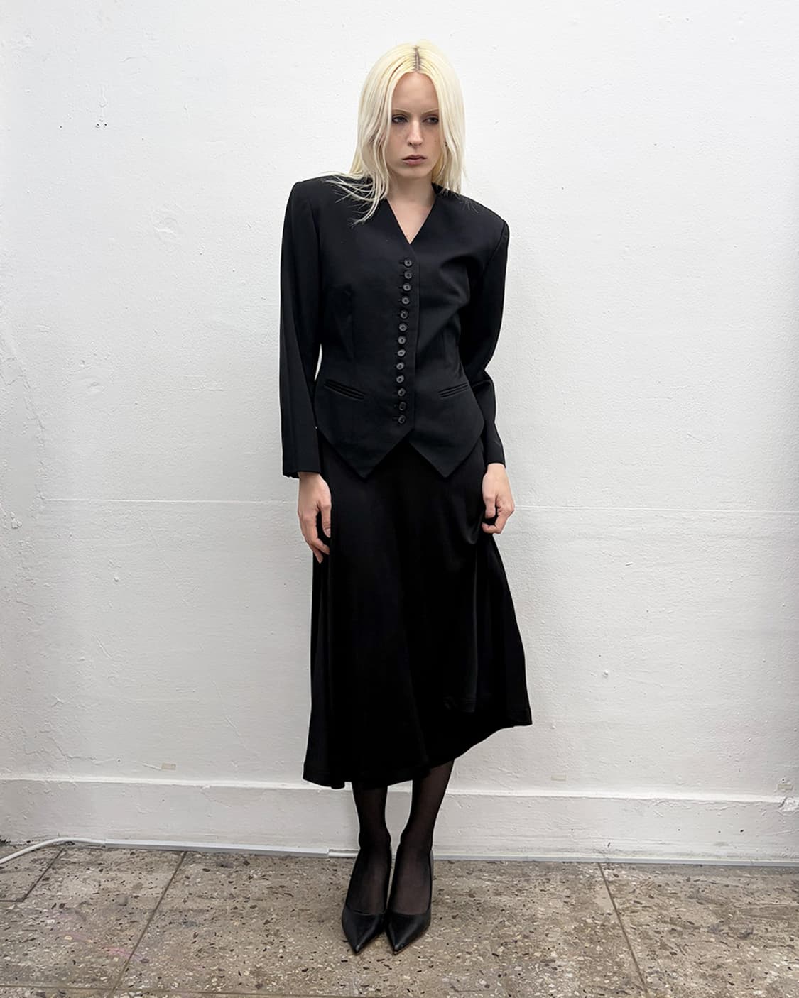 노마 카말리 버튼 디테일 논칼라 블레이저 상품이미지5