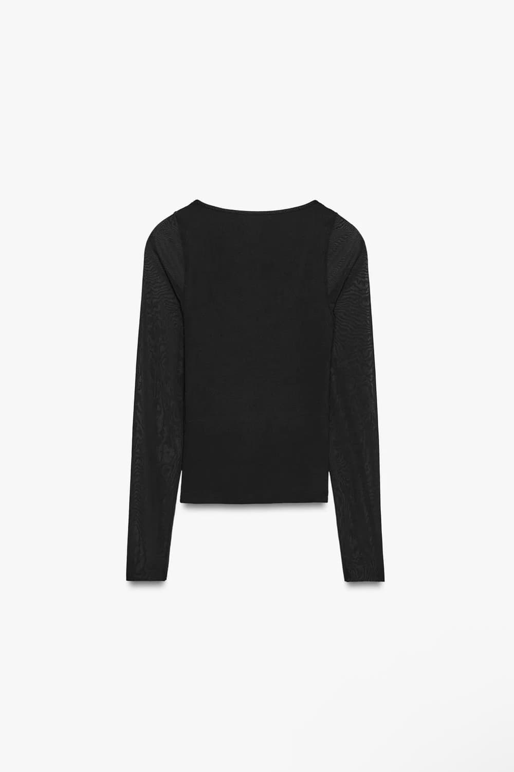 (새상품) ZARA 자라 블랙 반투명 티셔츠 상품이미지4