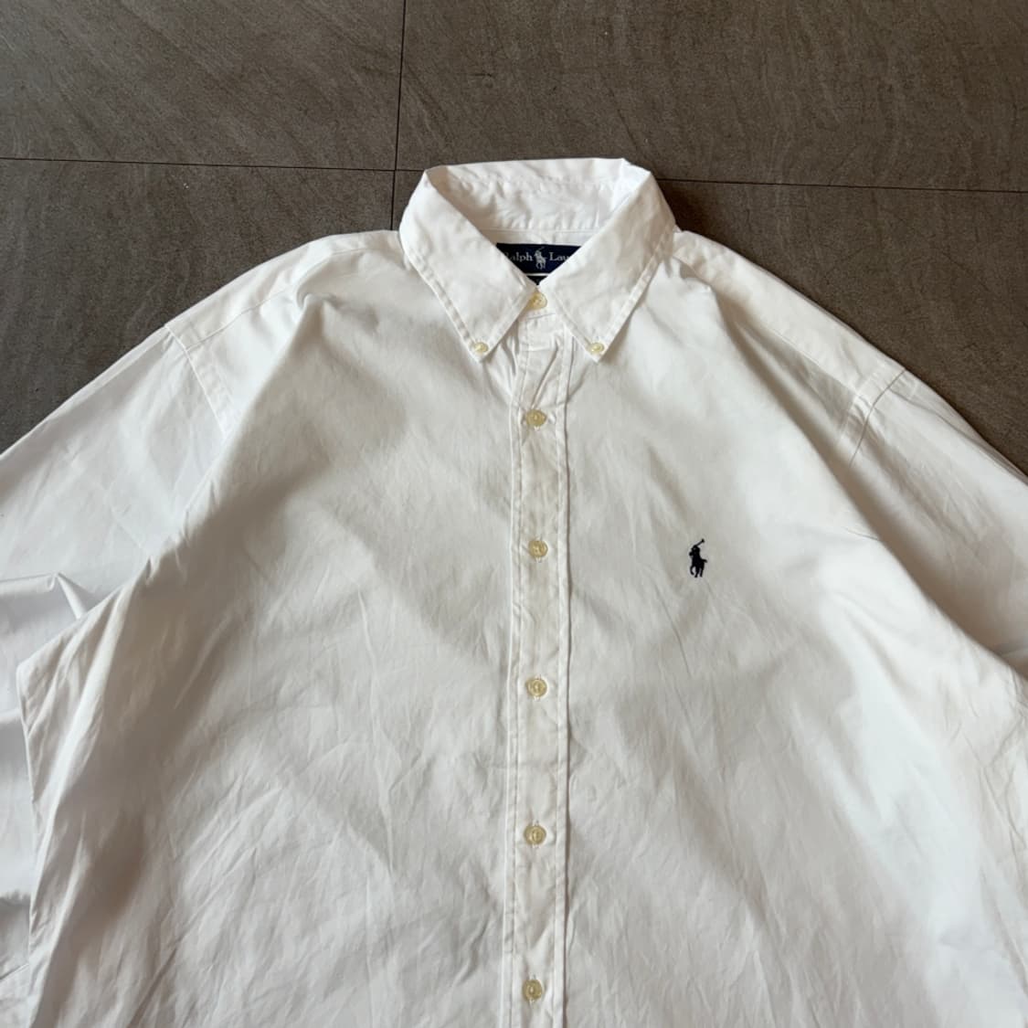 폴로 화이트 클래식 포니 로고 포플린 셔츠 상품이미지3