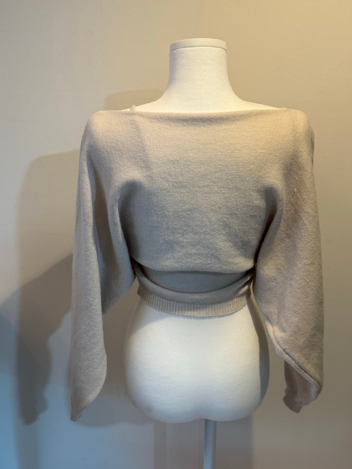 그레일 리본 니트 아이보리 스나계 양지뢰 상품이미지2